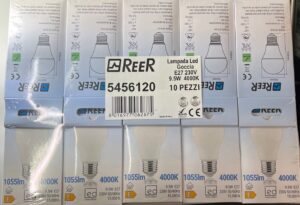 LAMPADINA LED  REER GOCCIA A60 230V 9,5W E27 4000K Erp