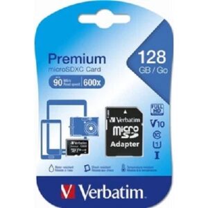 MICRO SD 128GB VERBATIM 44085 CON ADATTATORE MICROSD CARD 128 GB CLASSE 10 440