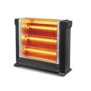 Stufa alogena Kumtel 3 elementi, 1,8Kw Nero