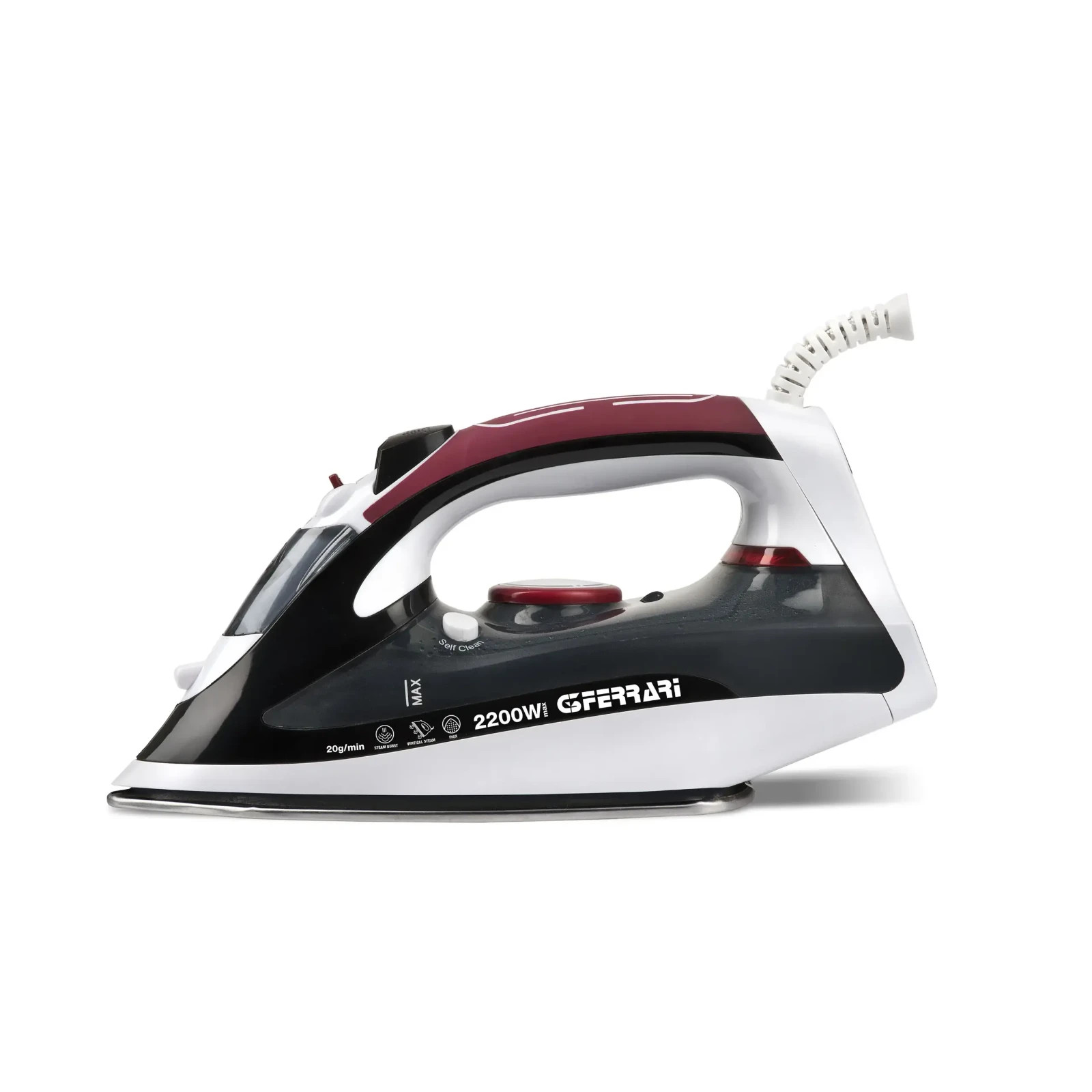 Ferro da Stiro a Vapore Piastra Inox 100g/min 2200 Watt 280cc G40017 G3 FERRARI
