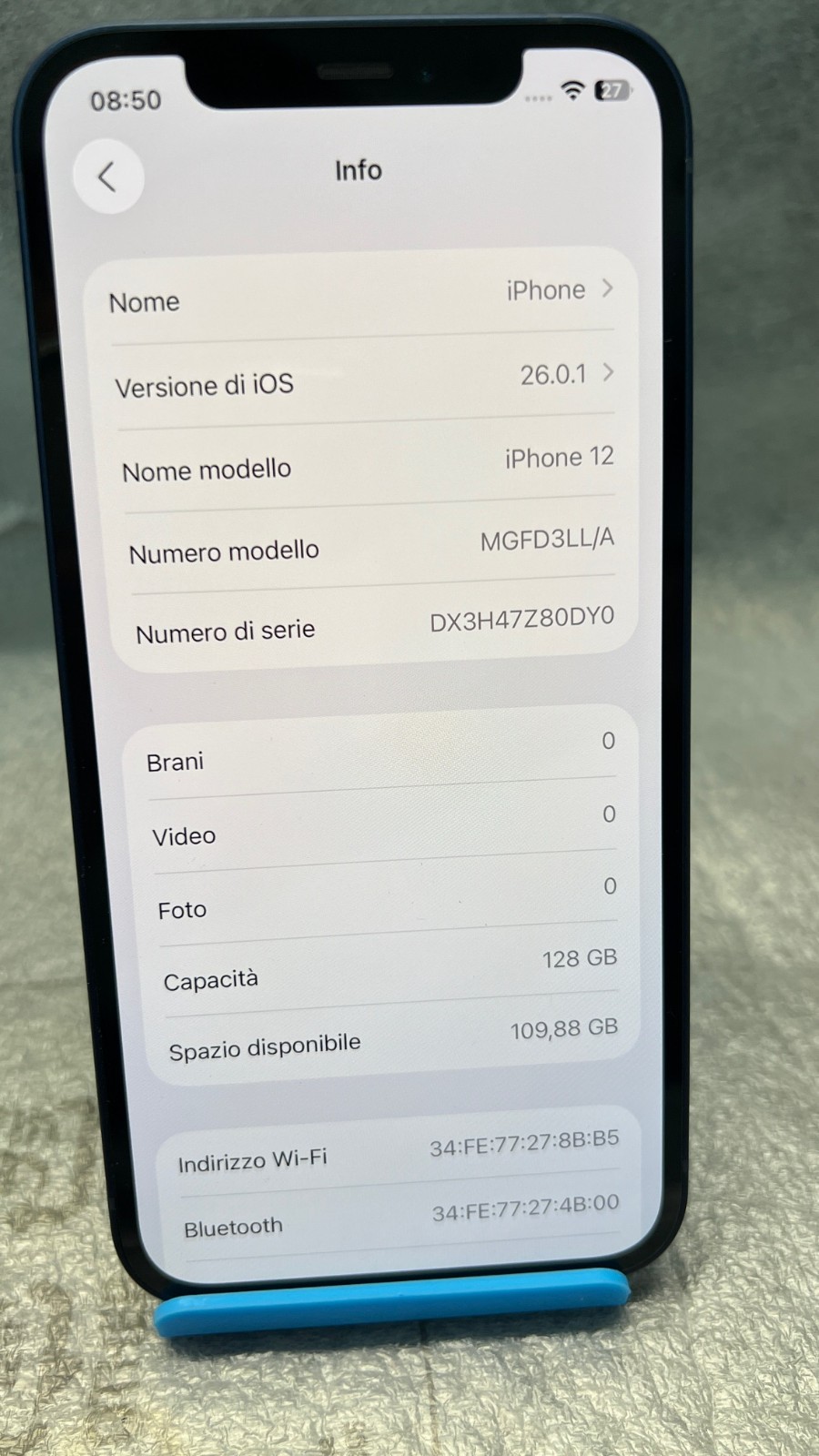 Apple iPhone 12 - 128GB - Blu - Batteria 100% - Qualità Premium Pari al Nuovo - immagine 3